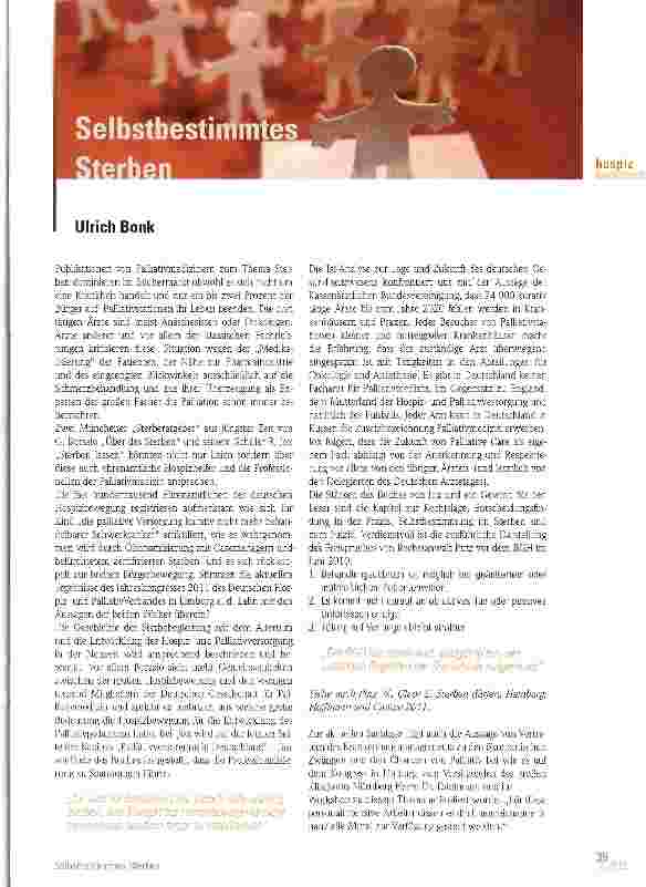 Vorschauseite 1: Selbstbestimmtes Sterben