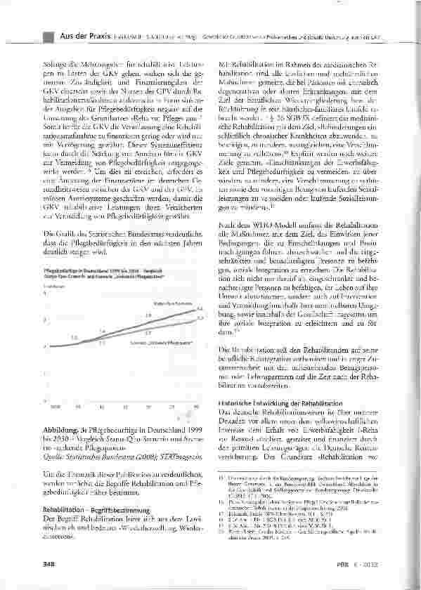 Vorschauseite 3: Rehabilitation vor Pflege - Gesetzlicher Grundsatz versus Problematiken und aktuelle Umsetzung durch die GKV