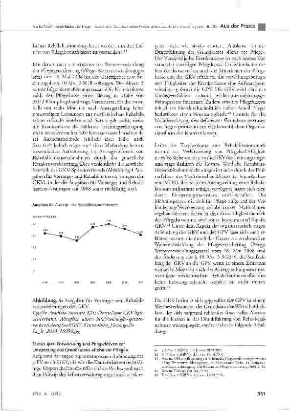 Vorschauseite 6: Rehabilitation vor Pflege - Gesetzlicher Grundsatz versus Problematiken und aktuelle Umsetzung durch die GKV