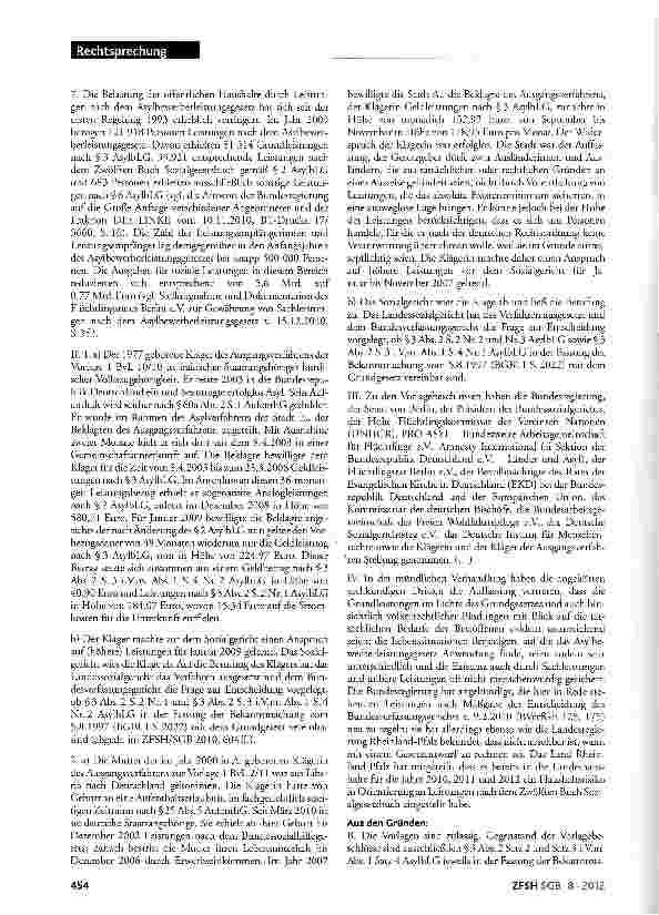 Vorschauseite 5: Differenzierung existenzsichernder Leistungen nach Aufenthaltsstatus; Menschenrecht auf Gewährleistung eines menschenwürdigen Existenzminimums; Verfassungswidrigkeit der Grundleis…