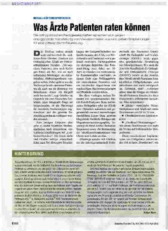 Vorschauseite 1: Was Arzte Patienten raten können
