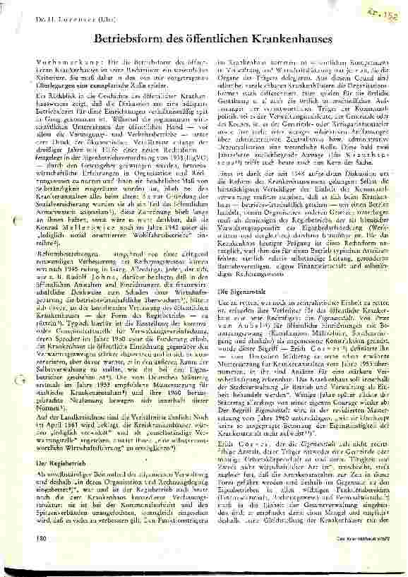 Vorschauseite 1: Betriebsformen des öffentlichen Krankenhauses