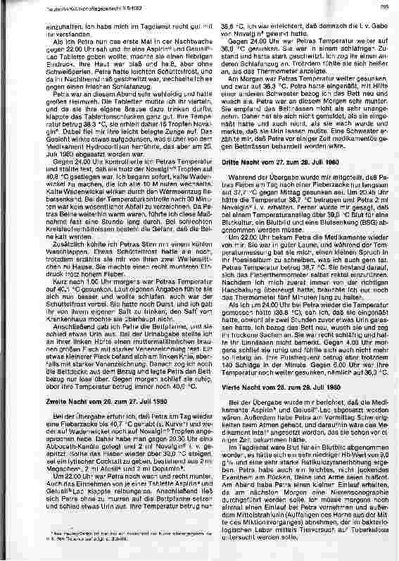 Vorschauseite 2: Pflege eines Kindes während einer Zeit von sieben Nächten