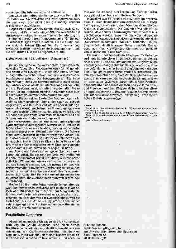 Vorschauseite 5: Pflege eines Kindes während einer Zeit von sieben Nächten