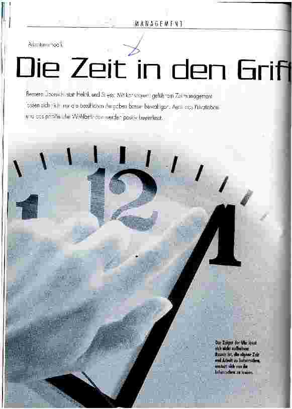 Vorschauseite 1: Die Zeit in den Griff bekommen
