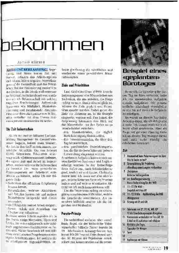 Vorschauseite 2: Die Zeit in den Griff bekommen