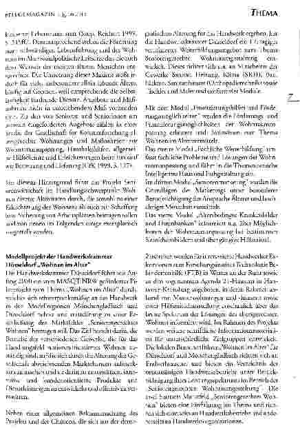 Vorschauseite 4: Das Projekt Seniorenwirtschaft