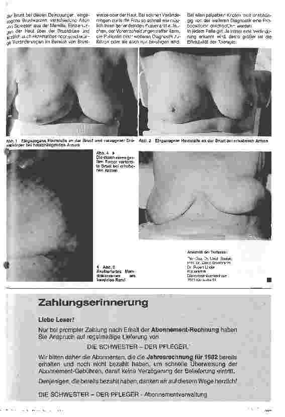 Vorschauseite 2: Zur Diagnostik des Mammakarzinoms:Risikogruppen, Inspektion, Palpation