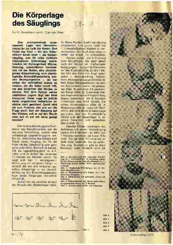 Vorschauseite 1: Die Körperlage des Säuglings