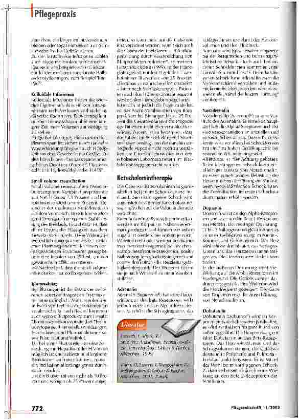 Vorschauseite 2: Schocktherapie: Ohne Flüssigkeit geht es nicht Schock - Teil 2