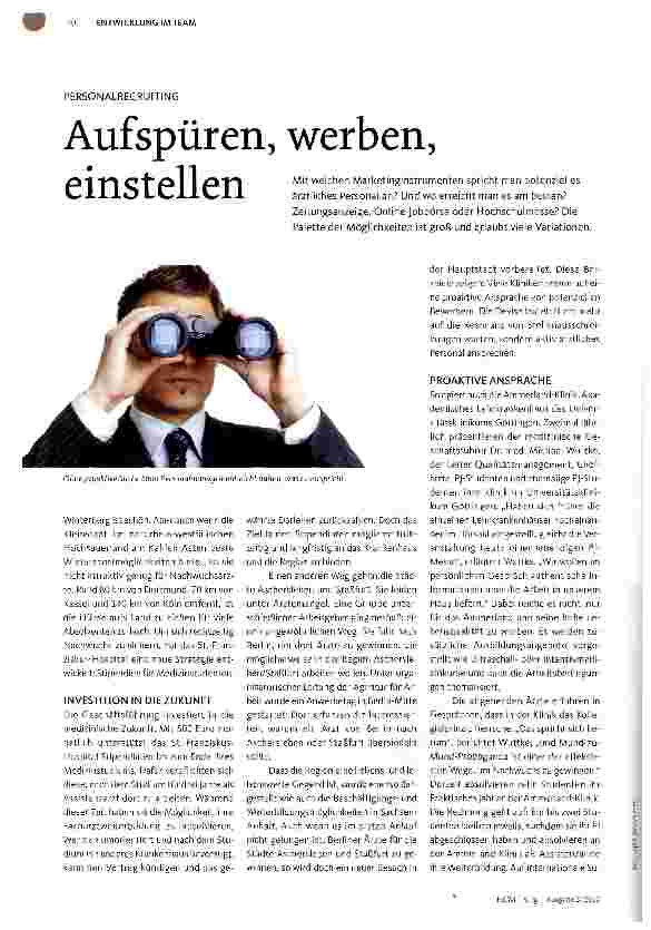 Vorschauseite 1: Aufspüren, werben, einstellen