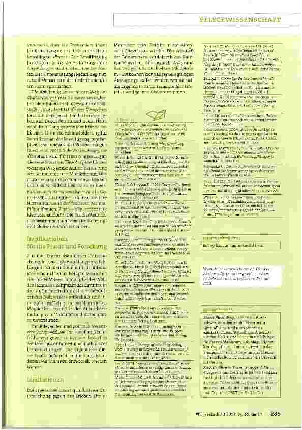 Vorschauseite 6: Heimbewohner sein - eine Herausforderung für die Identität