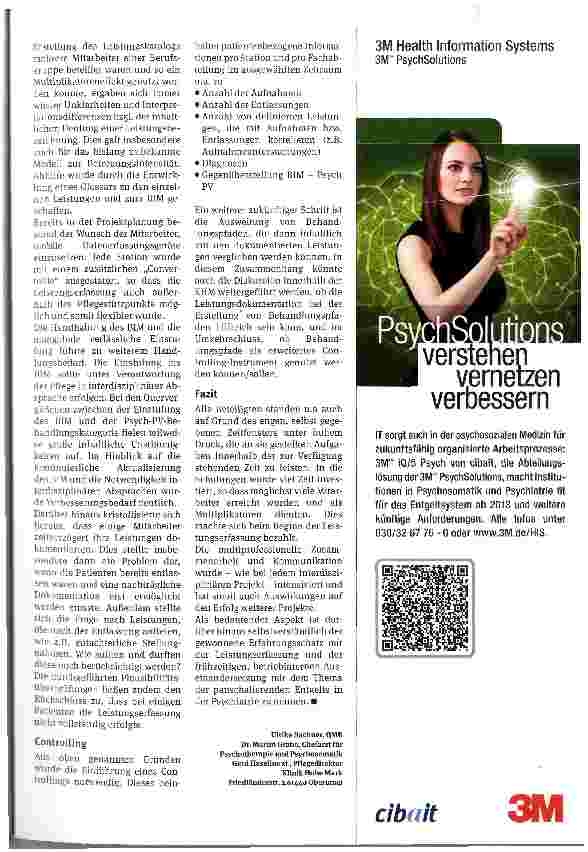 Vorschauseite 3: Einführung einer umfassenden Leistungserfassung in der PsychiatrieErste Erfahrungen an der Klinik Hohe Mark