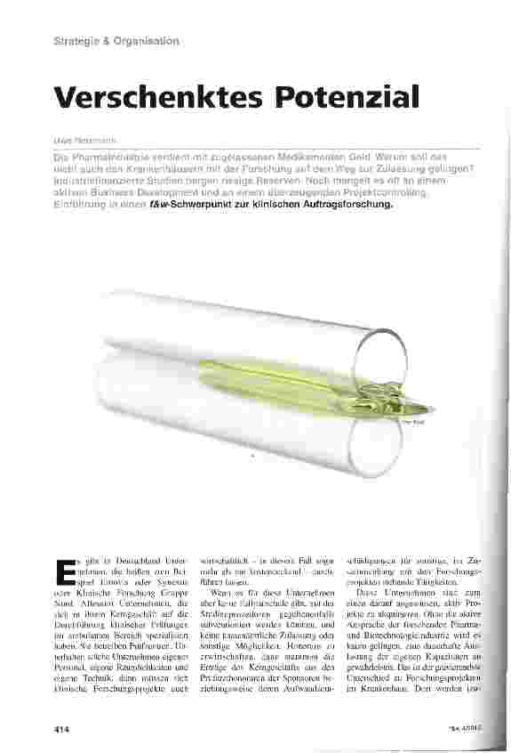 Vorschauseite 1: Verschenktes Potenzial