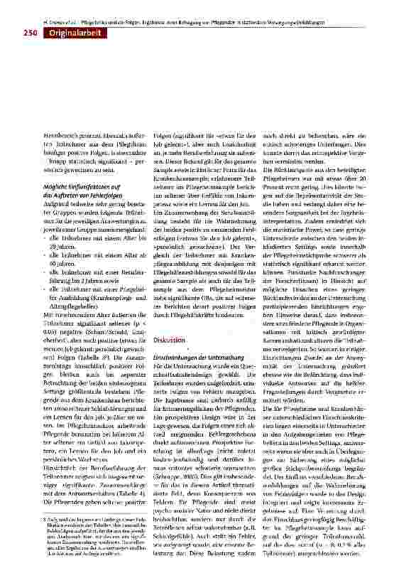 Vorschauseite 6: Pflegefehler und die Folgen.Ergebnisse einer Befragung von Pflegenden in stationären Versorgungseinrichtungen