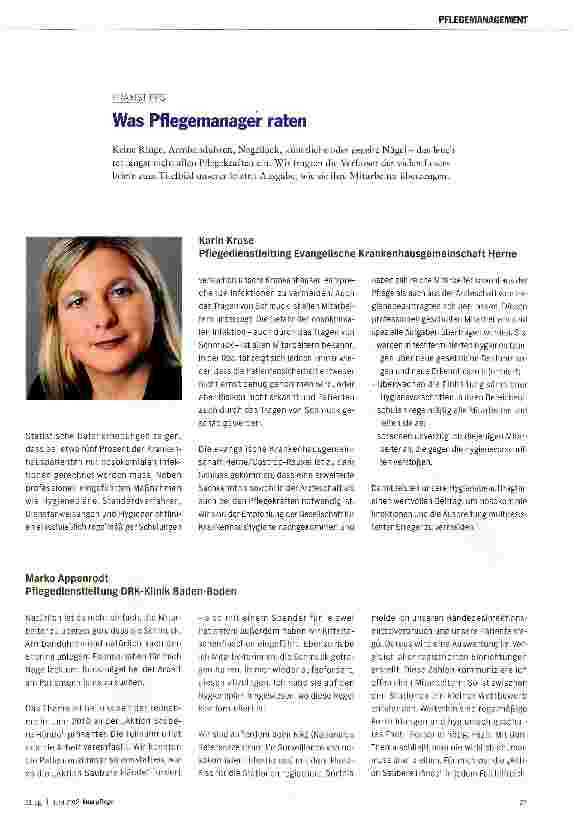 Vorschauseite 1: PRAXISTIPPS Was Pflegemanager raten