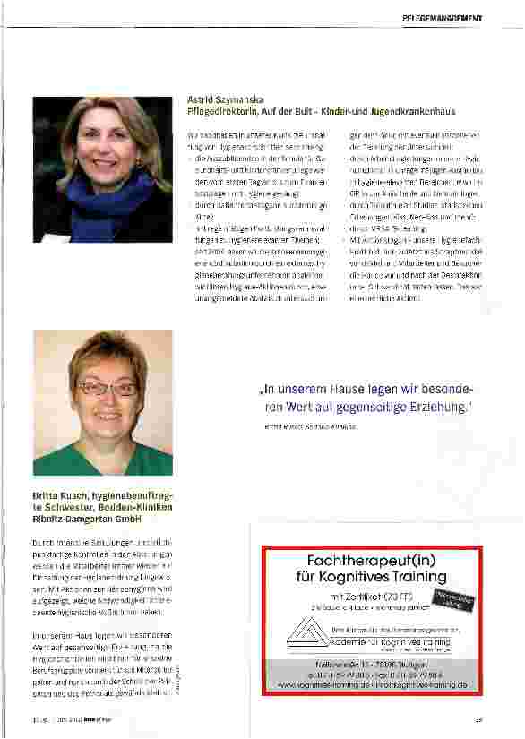 Vorschauseite 3: PRAXISTIPPS Was Pflegemanager raten