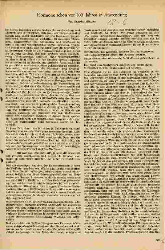 Vorschauseite 1: Hormone schon vor 300 Jahren in Anwendung