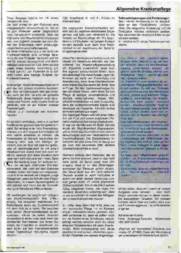 Vorschauseite 2: Warum werden aus pflegefreudigen Schülerinnen resignierte Krankenschwestern?