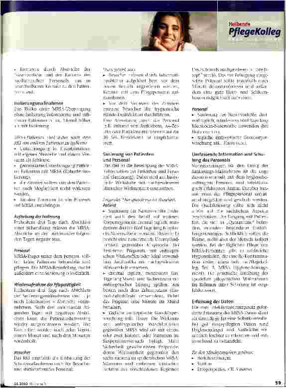 Vorschauseite 2: Sanierungs-Maßnahmen MRSA - Prävention und Therapie, Teil 2