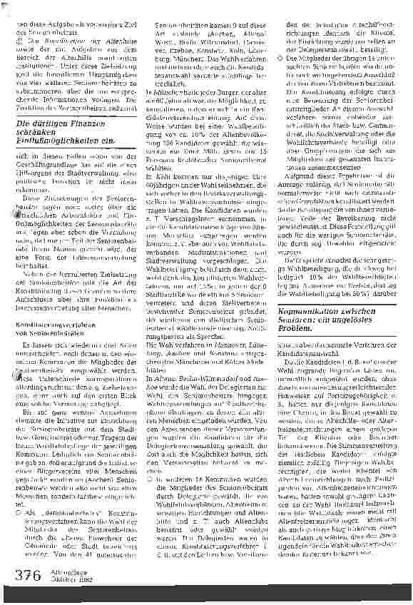Vorschauseite 2: Zur Situation der kommunalen Seniorenbeiräte