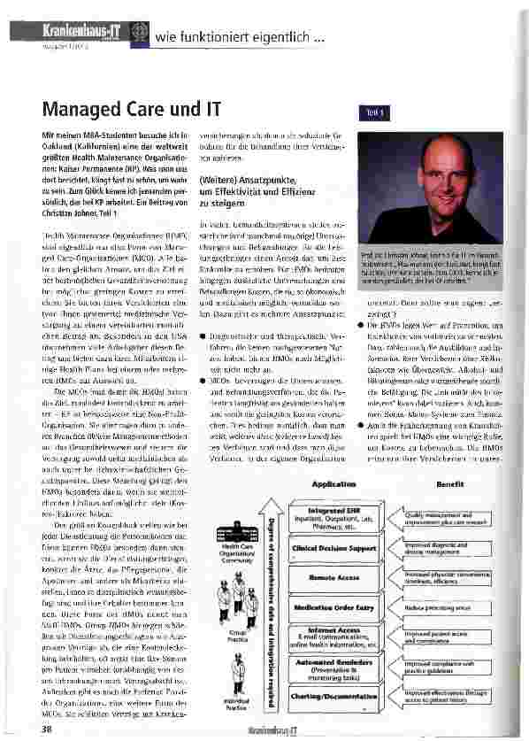 Vorschauseite 1: Managed Care und IT
