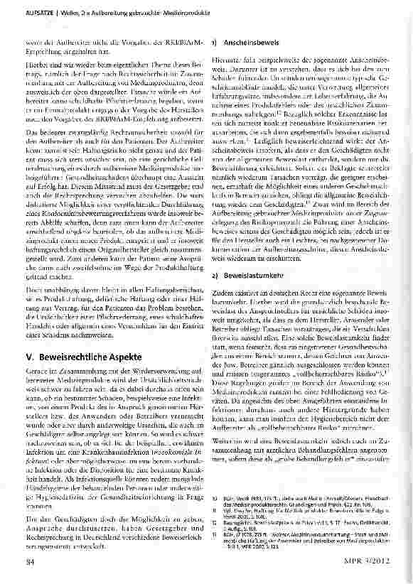Vorschauseite 3: Die Aufbereitung gebrauchter Medizinprodukte