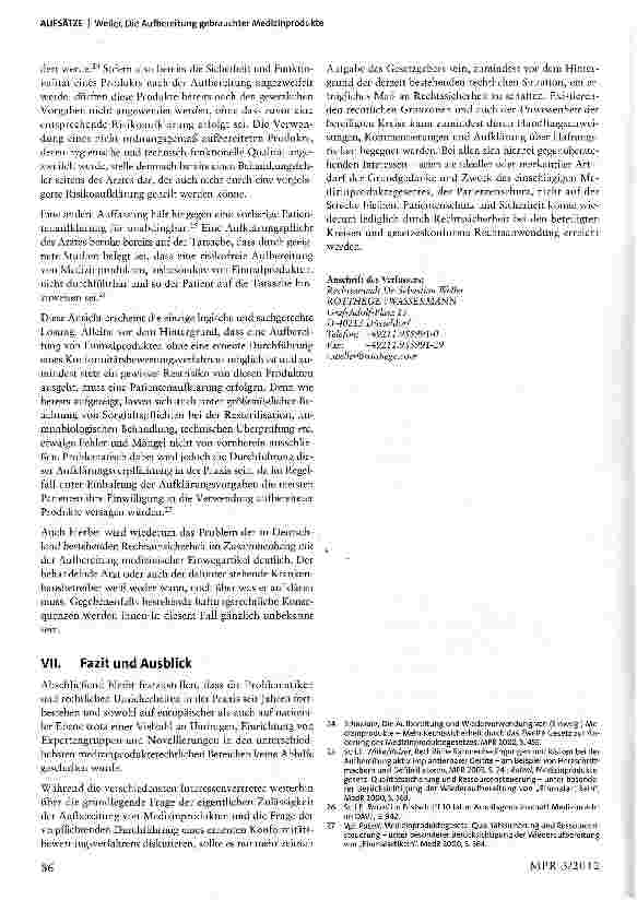 Vorschauseite 5: Die Aufbereitung gebrauchter Medizinprodukte