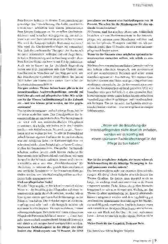 Vorschauseite 4: Intensivmedizin steht vor enormen Herausforderungen