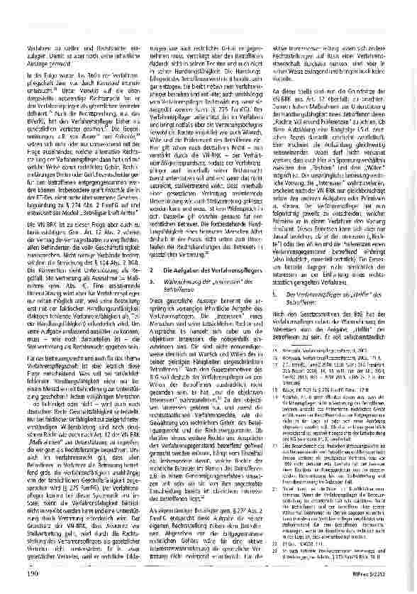 Vorschauseite 2: Rechtsstellung, Rechtsmacht und Aufgaben des Verfahrenspflegers