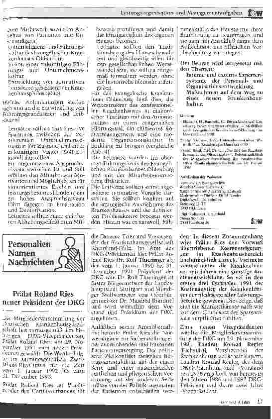Vorschauseite 6: Leitungsorganisation und Managementaufgaben Modellbeispiel: Evangelisches Krankenhaus Oldenburg, Teil 1