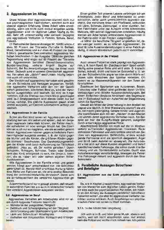 Vorschauseite 3: Aggressives Verhalten von psychisch Kranken Entstehung und Abbau von Aggressionen auf einer psych. Aufnahmestation