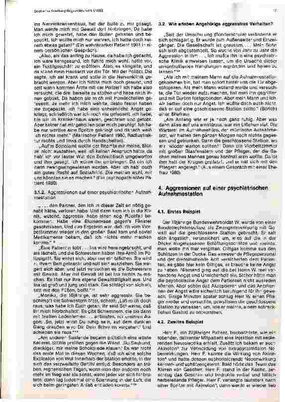 Vorschauseite 4: Aggressives Verhalten von psychisch Kranken Entstehung und Abbau von Aggressionen auf einer psych. Aufnahmestation