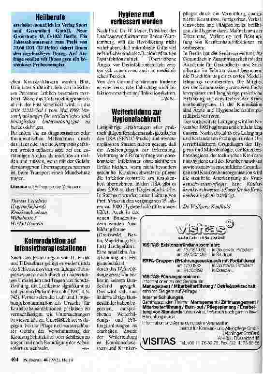 Vorschauseite 5: Hygienemaßnahmen im Krankenhaus bei Infektionskrankheiten
