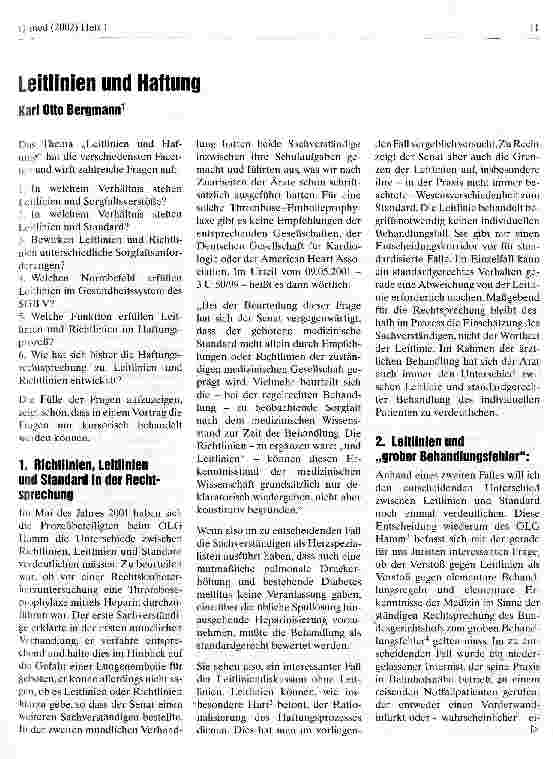 Vorschauseite 1: Leitlinien und Haftung