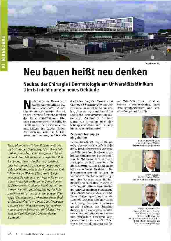 Vorschauseite 1: Neu bauen heißt neu denken
