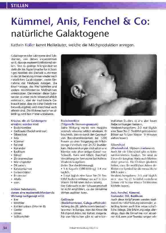 Vorschauseite 1: Kümmel, Anis, Fenchel & Co: natürliche Galaktogene
