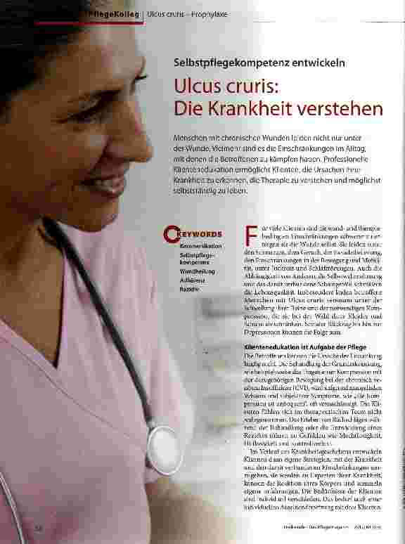 Vorschauseite 1: Ulcus cruris: Die Krankheit verstehen