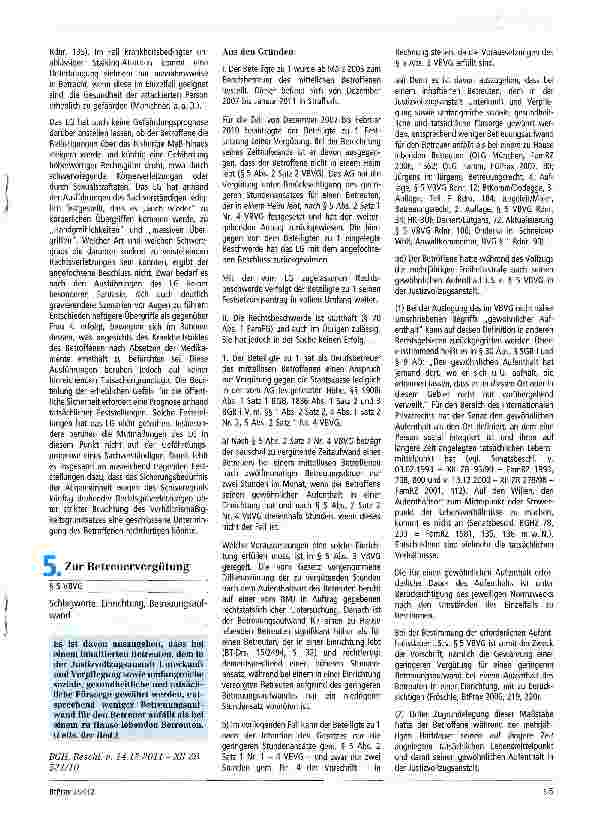 Vorschauseite 1: Zur Betreuervergütung § 5 VBVG