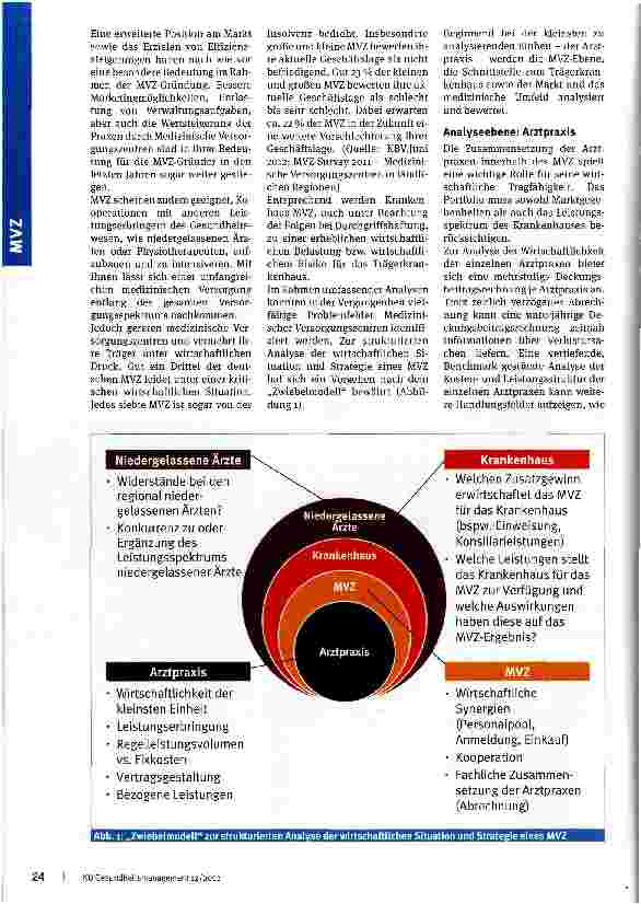 Vorschauseite 3: Risiko MVZ? Ambulante Behandlungsoptionen für Krankenhäuser-strategische Entscheidungen mit ökonomischer Tragweite