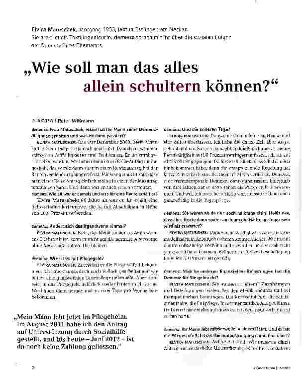 Vorschauseite 1: Wie soll man das alles allein schultern können?