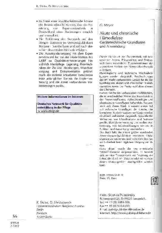 Vorschauseite 2: Praxisbericht zur Implementierung des nationalen Expertenstandards Dekubitusprophylaxe auf einer internistischen Intensivstation