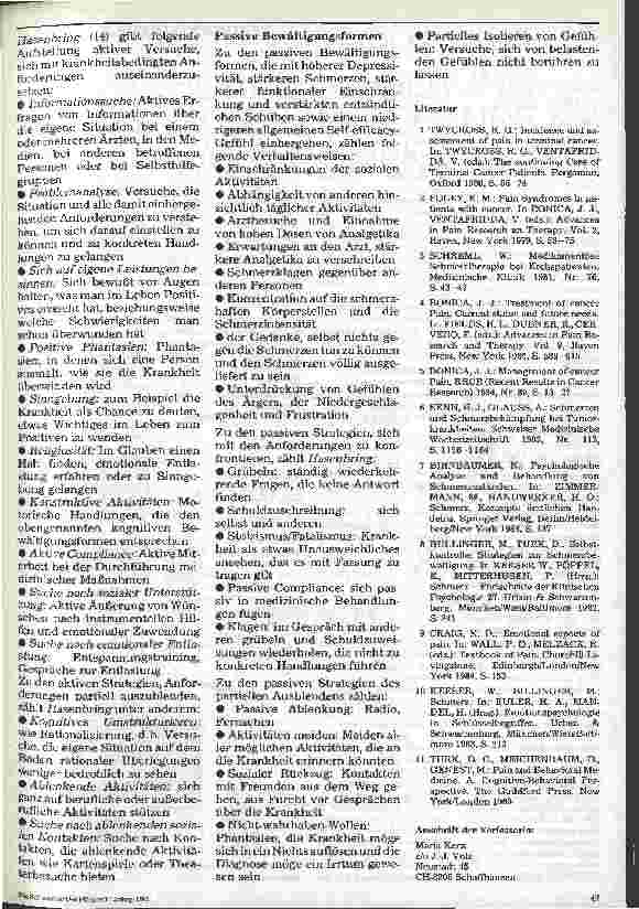 Vorschauseite 4: Onkologischer Schmerz - aus der Sicht der Pflege 3. Folge