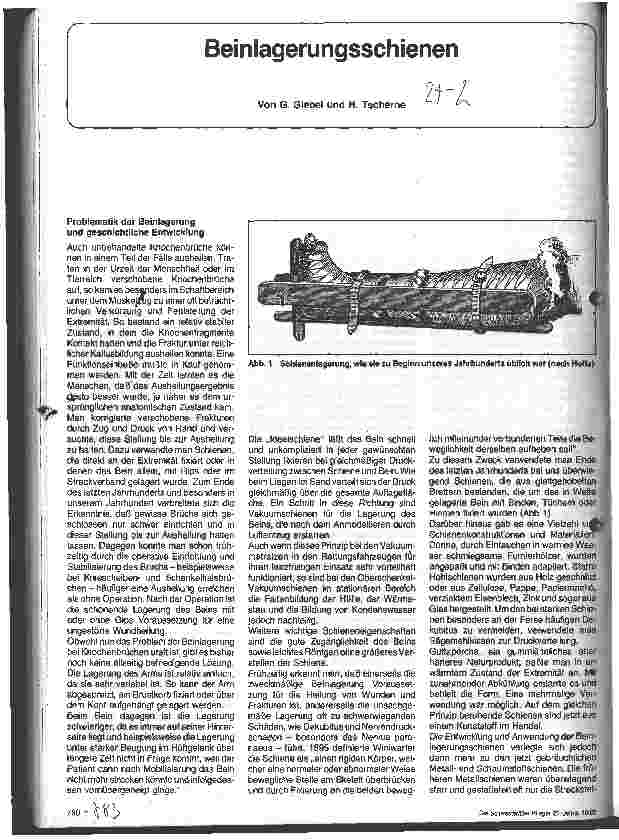 Vorschauseite 1: Beinlagerungsschienen