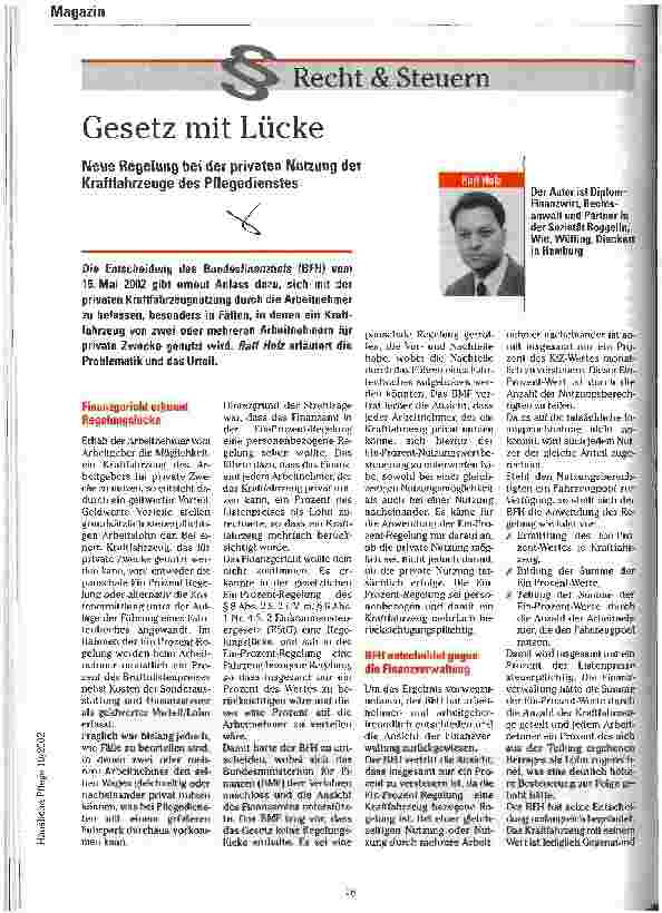 Vorschauseite 1: Gesetz mit Lücke