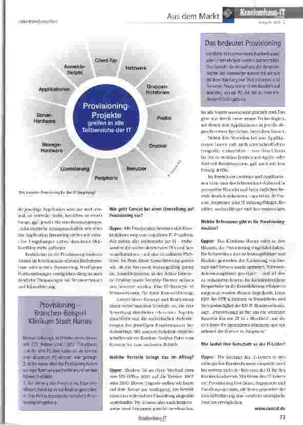 Vorschauseite 2: Provisioning schafft Flexibilität und reduziert Kosten
