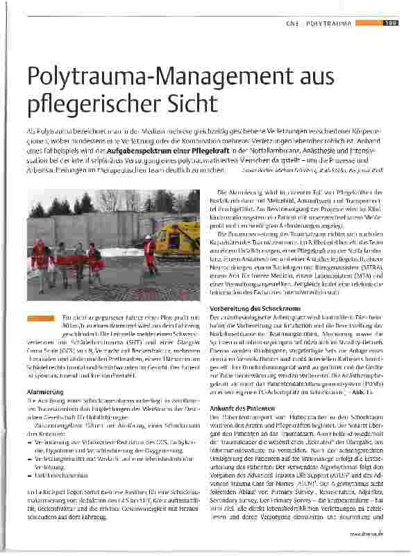 Vorschauseite 1: Polytrauma-Management aus pflegerischer Sicht