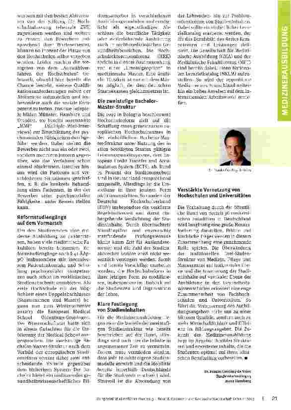 Vorschauseite 2: Die Medizinerausbildung muss reformiert werden