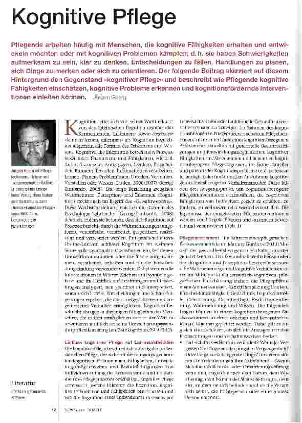 Vorschauseite 1: Kognitive Pflege