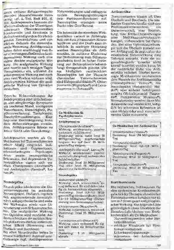 Vorschauseite 2: Therapie von Tumorschmerzen 3. Teil: Co-Medikation - Exemplarische Therapiepläne